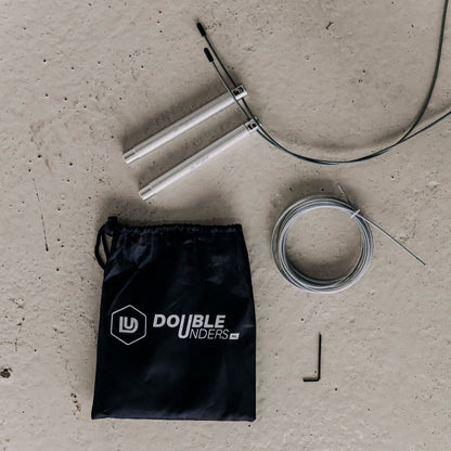 Speed Rope Zilver + Extra Kabel | Doubleunders®